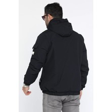 Mishar İtalia Erkek Içi Pelüş Kapüşonlu Fermuarlı Mont