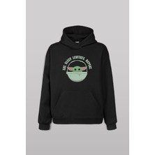 Baby Yoda The Mandalorian Star Wars Bebek Yoda Ön Baskılı Sweatshirt Unisex Kapüşonlu Hoodie