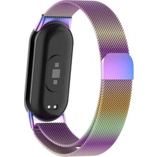 Kreton Mi Band 8 , Mi Band 9 ve Mi Band 10 ile Uyumlu Kordon Hasır Örgü Metal Mıknatıslı Kayış