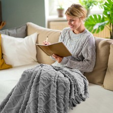 70 * 100 cm Süper Yumuşak Sıcak Katı Sıcak Polar Battaniye Atmak Kilim Kanepe Yatak (Yurt Dışından)
