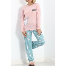 Baskılı Rotasyon Pijama Takımı Pudratavşan - 151.1287.