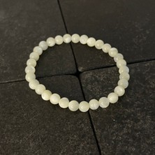 Yıldız Doğal Taş Sertifikalı Sedef 6 mm Doğal Taş Bileklik