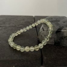 Yıldız Doğal Taş Sertifikalı Prehnit 6 mm Doğal Taş Bileklik
