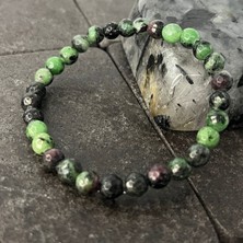 Yıldız Doğal Taş Sertifikalı Anyolit 6 mm Doğal Taş Bileklik