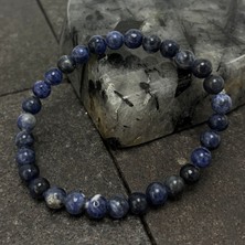 Yıldız Doğal Taş Sertifikalı Sodalit 6 mm Doğal Taş Bileklik