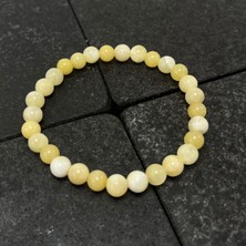 Yıldız Doğal Taş Sertifikalı Kalsit 6 mm Doğal Taş Bileklik