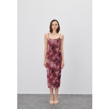 Askılı Pink Pout Astarlı Tül Elbise