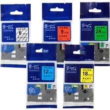 Fuhao Shop C 24MM Tarzı Bürokraside Siyah Kardeş P-Touch Için Lamine Tze Renk Serisi Etiket Bandı (Yurt Dışından)