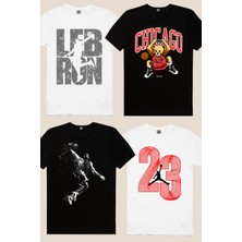 Rock&Roll Basket Yıldızları 4'lü Erkek Tişört Süper Eko Paket