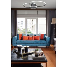 Legacy Sole Modern Tasarım Gri Renk Salon - Mutfak - Hol Beyaz LED 3 Lü Avize