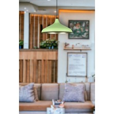 Legacy Nil Özel Tasarım Modern Dekoratif Cafe Yeşil Içi Gold Renk Sarkıt Cafe - Mutfak Tekli Avize