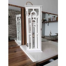 Cnr Prowood 3'lü Ahşap Fener Mumluk Model-2 (Beyaz)