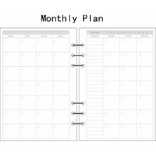 Fuhao Shop C Aylık Plan Stili A5 A5A6AJ Takvim Muhasebe Günlüğü Dolgu Programı Organizatörü Yedek Plan Ekleme Schedule Organiser#1 (Yurt Dışından)