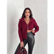 Noa Noa Standart Beden Çift Fermuarlı Hırka