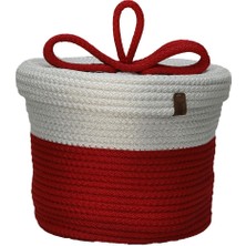 E38 El Işçiliği Jüt Sepet 24 * 18  cm   - 6169