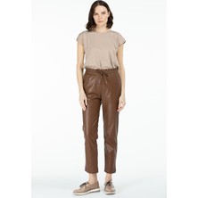 On Fashion On Triko Beli Ip Deri Pantolon