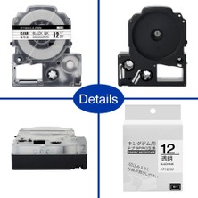 Fuhao Shop C 9 mm Tarzı Sarı Üzerine Siyah Epson Labelworks LW400 LW300 Etiket Şeridi SS12KW mm 8m Uyumlu (Yurt Dışından)