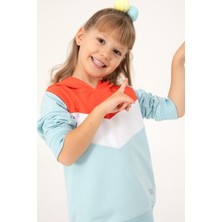 U.S. Polo Assn. Kız Çocuk Su Yeşili Kapüşonlu Sweatshirt 50296288-VR083