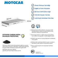 Motocar 1200 100C Karbonlu Klima Filtresi (Togg T10X)