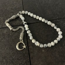 Sertifikalı Ay Taşı 6mm 33LÜK Doğal Taş Tesbih
