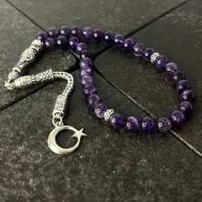 Yıldız Doğal Taş Sertifikalı Ametist 6mm 33LÜK Doğal Taş Tesbih