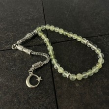 Sertifikalı Prehnit 6mm 33LÜK Doğal Taş Tesbih