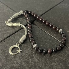Yıldız Doğal Taş Sertifikalı Granat Lal 6mm 33LÜK Doğal Taş Tesbih
