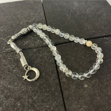 Sertifikalı Beyaz Topaz 6mm 33LÜK Doğal Taş Tesbih