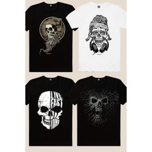 Rock&Roll Kuru Kafadarlar 4'lü Erkek Tişört Süper Eko Paket