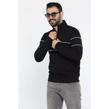 Mishar İtalia Erkek Dik Yaka Yarım Fermuarlı Sweatshirt