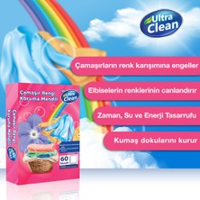 Ultra Clean Çamaşır Rengi Koruma Mendili - 60 Mendil - 3 Paket