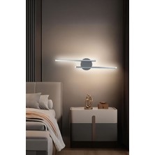 Legacy Sare Aplik Modern Tasarım Gri Renk - Gün Işığı Ledli Banyo - Mutfak - Salon LED Duvar Aplik