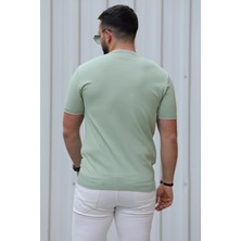 Mishar İtalia Çizgi Detaylı Bisiklet Yaka Erkek T-Shirt