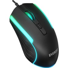 Everest KM-198 Luminax Siyah Gökkuşağı Aydınlatmalı Q Gaming Oyuncu Klavye + Mouse Set