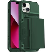 Buff Apple iPhone 13 Slide Armor Kılıf Dark Green