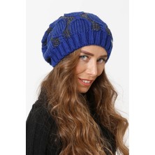 FLORİ Vanizalı Ponponlu Triko Örgü Bere