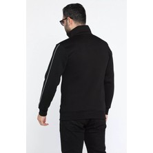 Mishar İtalia Erkek Yarım Düğmeli Üç Iplik Şardonlu Sweatshirt