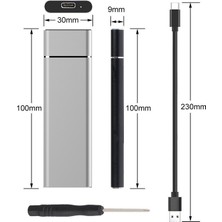 Pangniu M.2 Ngff'den Type-C USB 3.1 Alüminyum Alaşımlı SSD Muhafazasına (Yurt Dışından)