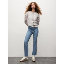LTB Lynda X Evelına Geniş Paça Cropped Flare Jean Pantolon