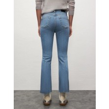 LTB Lynda X Evelına Geniş Paça Cropped Flare Jean Pantolon