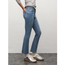 LTB Lynda X Evelına Geniş Paça Cropped Flare Jean Pantolon