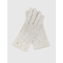 İLVİ Sivira Hakiki Deri Ekru Kadın Eldiven