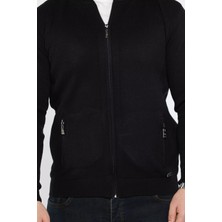 Erkek Fermuarlı Cepli Triko Hırka P-00013765