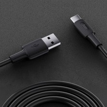 Juo 12W Usb-A To Type-C Silikon Hızlı Şarj ve Data Kablosu Siyah 1 Metre