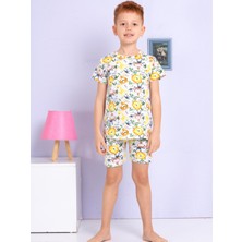 Miny Kids Hayvan Desenli Renkli Şort Pijama Takımı