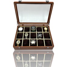 Dijital Çarşı Diji 15'li Saat Kutusu Saat Çantası Taba