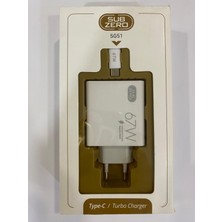 Subzero SG51 67W+6A Type-C Kablolu Turbo Ev Tipi Şarj Aleti