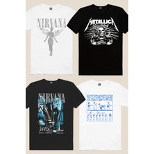 Rock&Roll Rocker Set 4'lü Erkek Tişört Süper Eko Paket