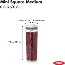 Oxo GG Pop Container Saklama Kabı Mini Kare Orta 0,7 Lt