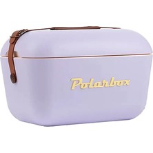 Polarbox Classic Deri Kayışlı Soğuk ve Sıcak Termos Çanta 20 L Mor & Sarı